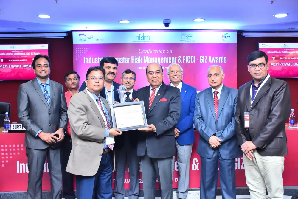 MCPI Wins Platinum Award at FICCI-GIZ Awards for Excellence in Industrial Disaster Risk Management
